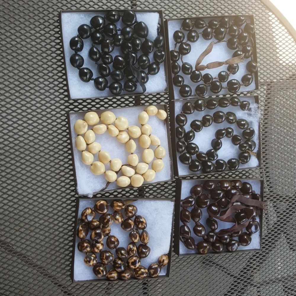 Hawaiian Kukui nut necklace.